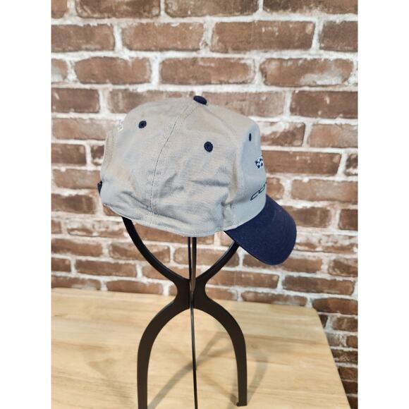 Corvette Hat Cap Navy Gray Adjustable Strap Back Flag Logo Open Road Brand - Picture 4 of 7